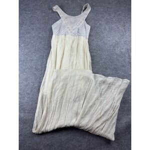 Flying Tomato Women's XS Maxi Dress Embroidered Floral Bodice Boho Beach Coastal